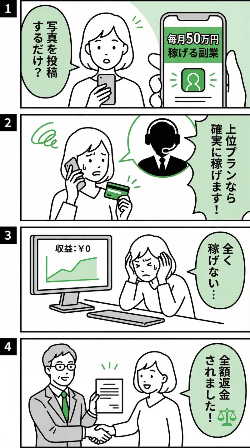 事例4:SNS副業詐欺